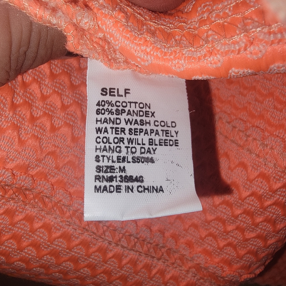 Misses sz M Blue Tique Neon Orange Rik Rak design Mini skirt - Picture 7 of 9